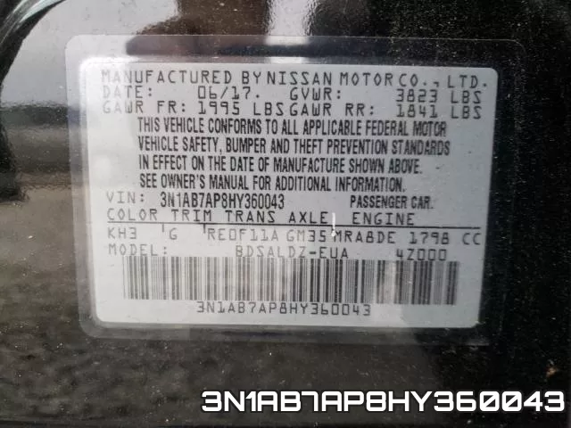 3N1AB7AP8HY360043 фото 2