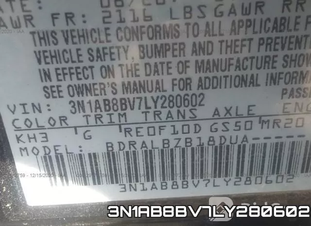 3N1AB8BV7LY280602 фото 8