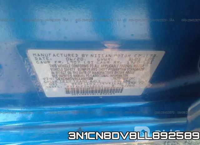 3N1CN8DV8LL892589 фото 10