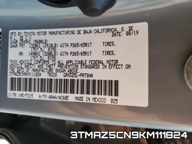 3TMAZ5CN9KM111824 фото 2