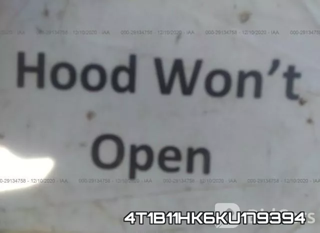 4T1B11HK6KU179394 фото 2