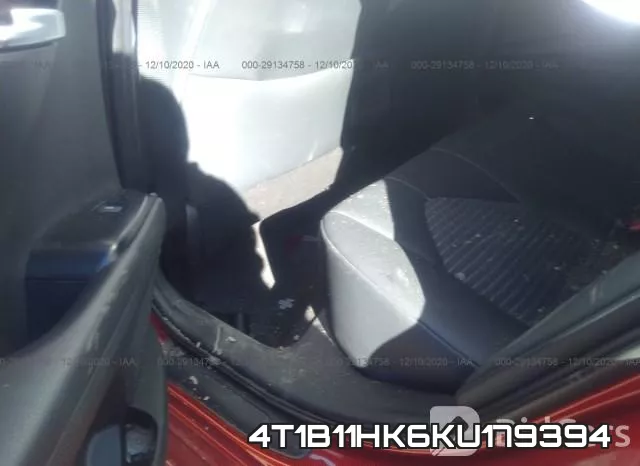 4T1B11HK6KU179394 фото 8