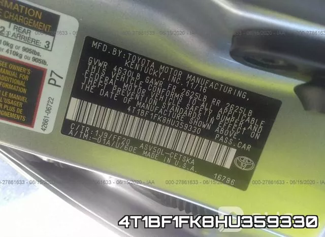 4T1BF1FK8HU359330 фото 9