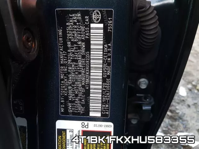 4T1BK1FKXHU583355 фото 2