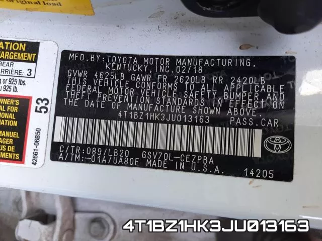 4T1BZ1HK3JU013163 фото 2