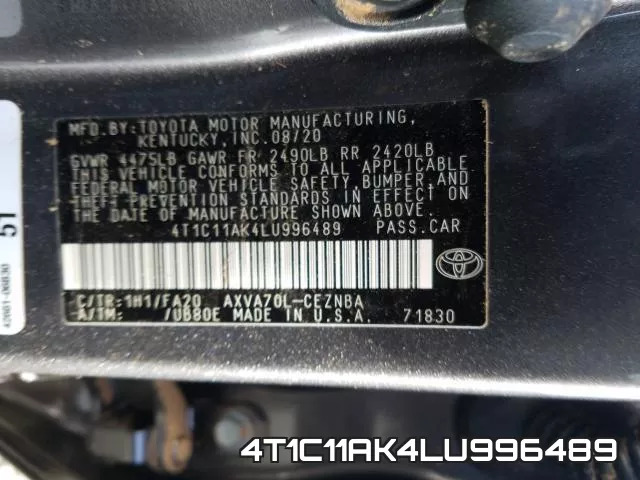 4T1C11AK4LU996489 фото 2