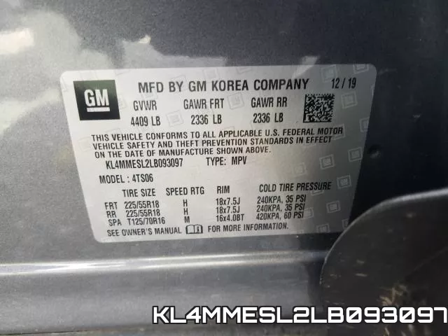 KL4MMESL2LB093097 фото 2