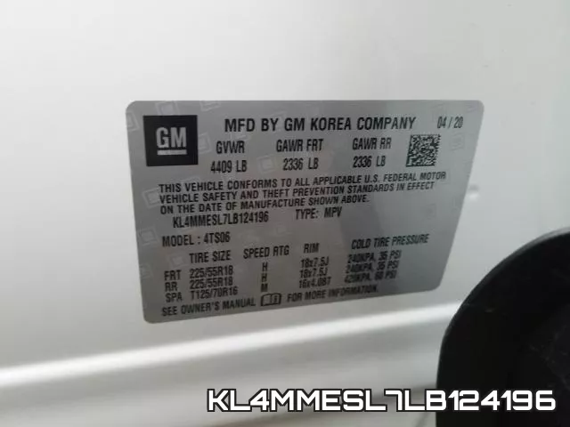 KL4MMESL7LB124196 фото 2
