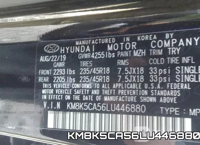 KM8K5CA56LU446880 фото 10