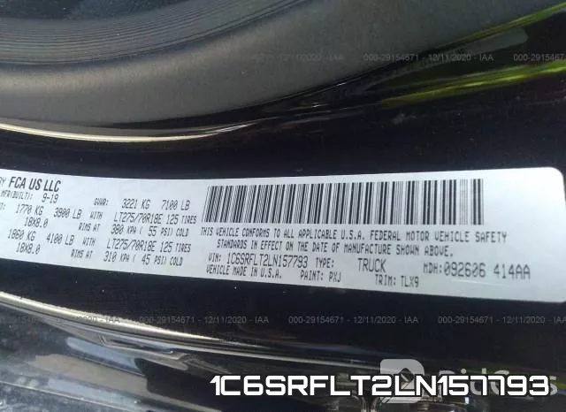 1C6SRFLT2LN157793 фото 10