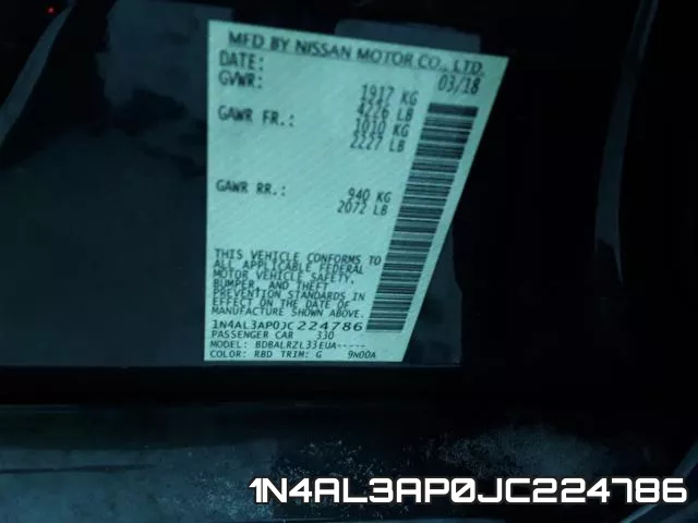 1N4AL3AP0JC224786 фото 2