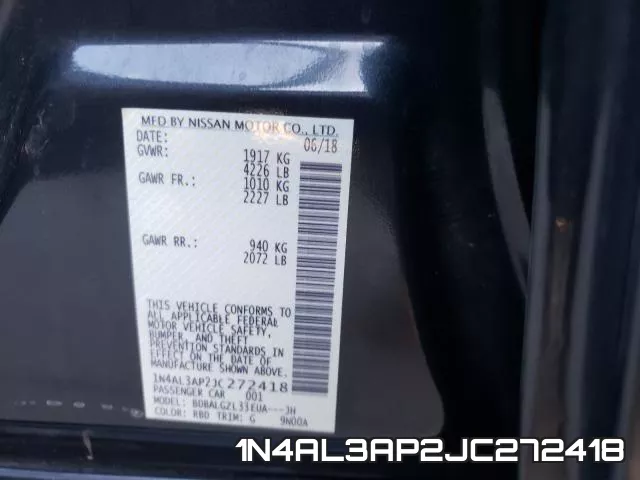 1N4AL3AP2JC272418 фото 2