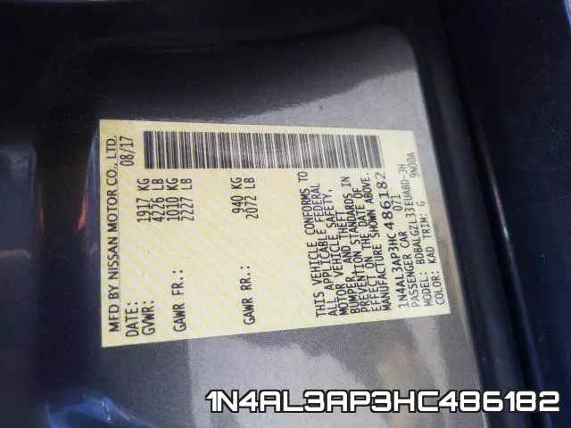 1N4AL3AP3HC486182 фото 2