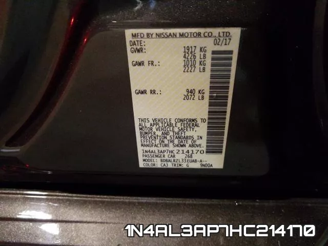 1N4AL3AP7HC214170 фото 2
