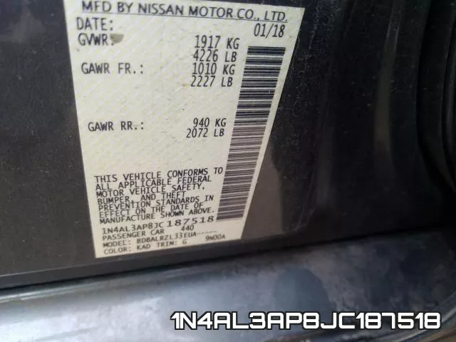 1N4AL3AP8JC187518 фото 2