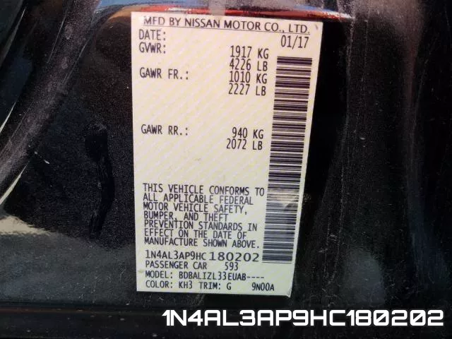 1N4AL3AP9HC180202 фото 2