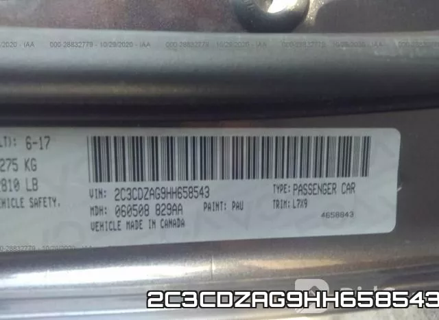 2C3CDZAG9HH658543 фото 9