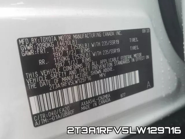 2T3A1RFV5LW129716 фото 2