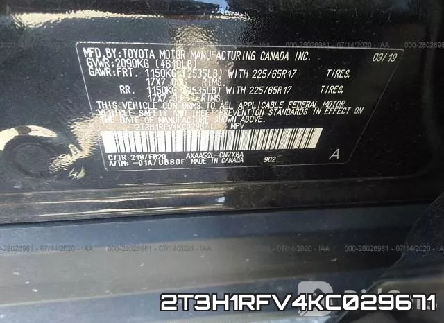 2T3H1RFV4KC029671 фото 10