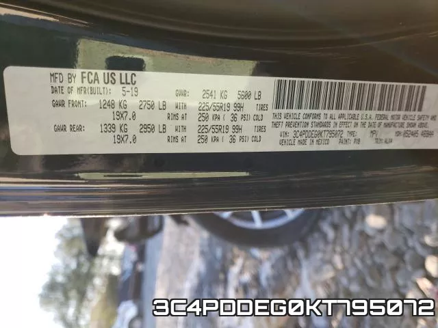 3C4PDDEG0KT795072 фото 2