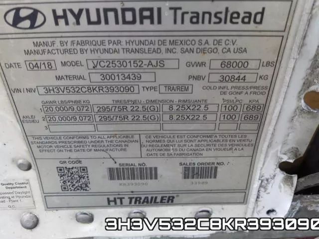 3H3V532C8KR393090 фото 2