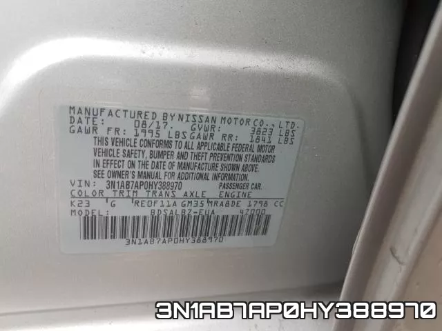 3N1AB7AP0HY388970 фото 2