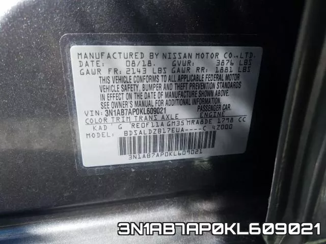 3N1AB7AP0KL609021 фото 2