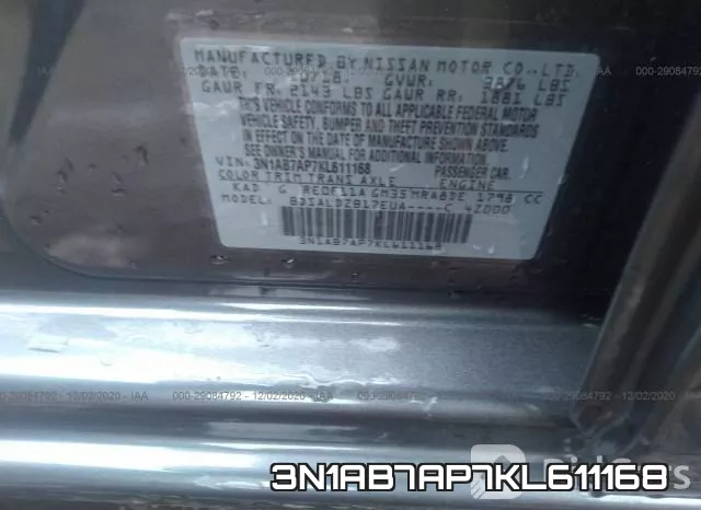 3N1AB7AP7KL611168 фото 10