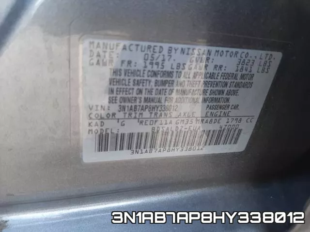 3N1AB7AP8HY338012 фото 2