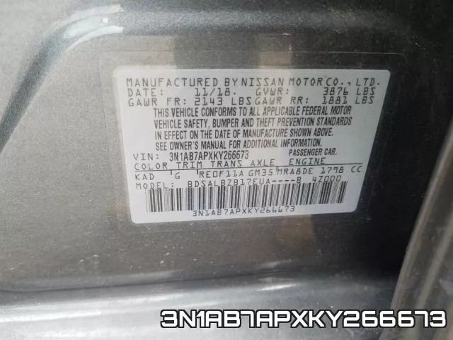 3N1AB7APXKY266673 фото 2