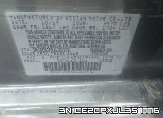 3N1CE2CPXJL357776 фото 9
