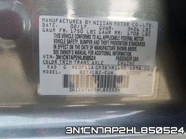 3N1CN7AP2HL850524 фото 2