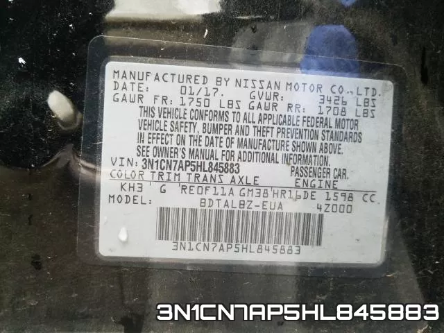 3N1CN7AP5HL845883 фото 2
