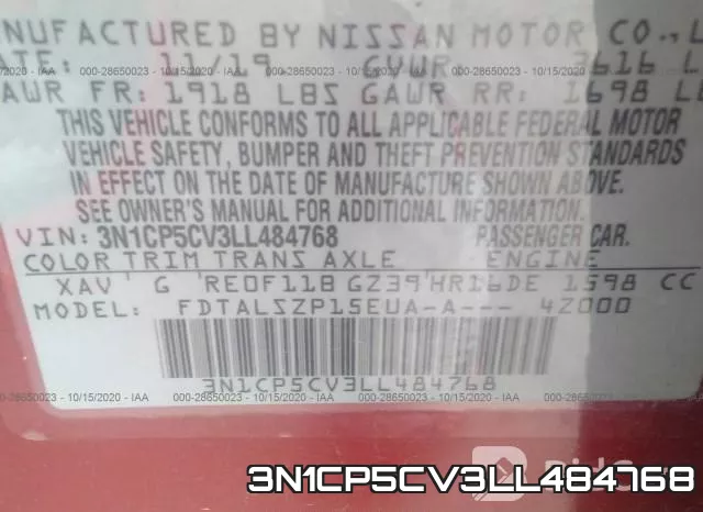 3N1CP5CV3LL484768 фото 10
