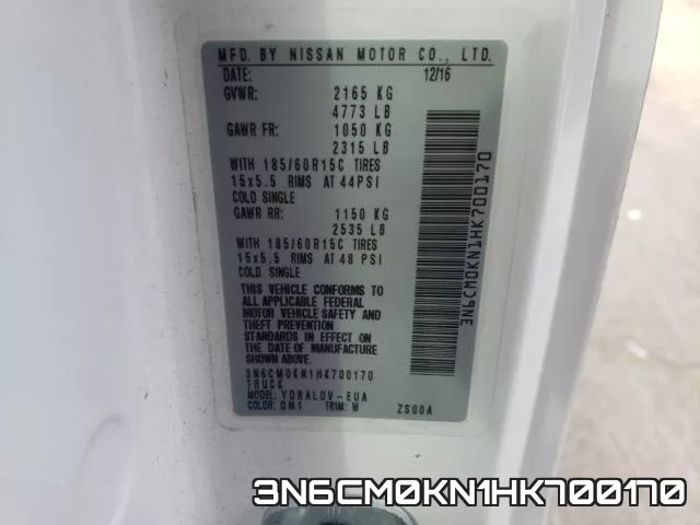 3N6CM0KN1HK700170 фото 2