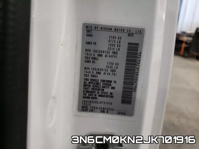 3N6CM0KN2JK701916 фото 2