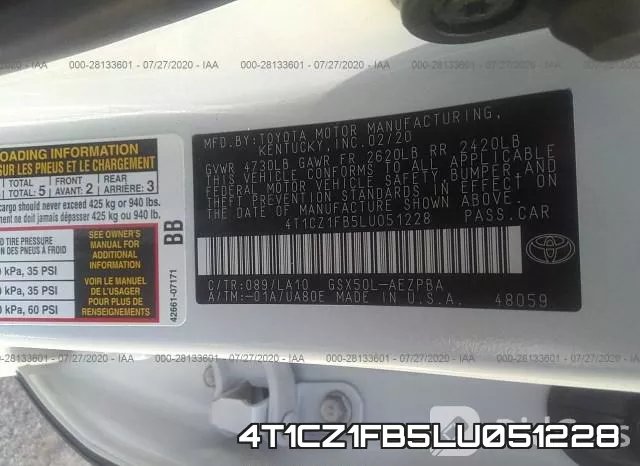 4T1CZ1FB5LU051228 фото 7