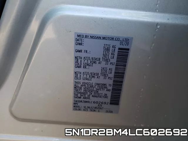 5N1DR2BM4LC602692 фото 2