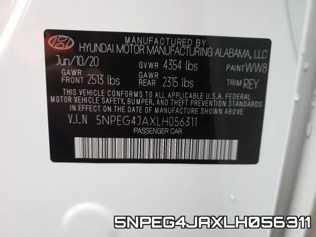 5NPEG4JAXLH056311 фото 2
