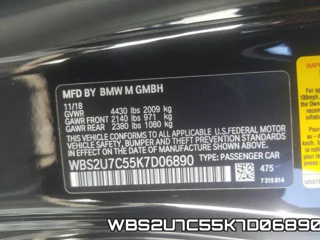 WBS2U7C55K7D06890 фото 2