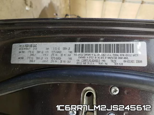 1C6RR7LM2JS245612 фото 2