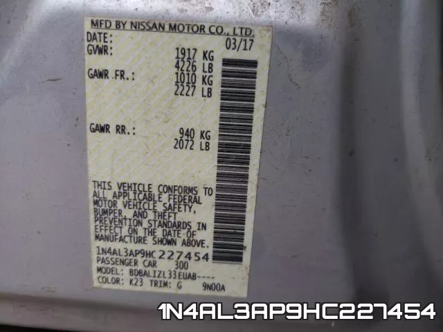 1N4AL3AP9HC227454 фото 2