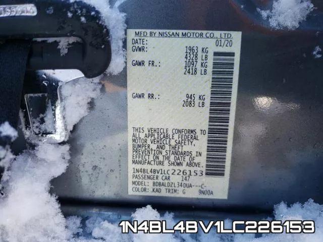 1N4BL4BV1LC226153 фото 2