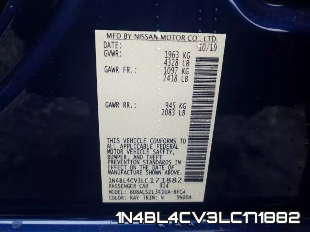 1N4BL4CV3LC171882 фото 2