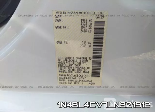 1N4BL4CV7LN301912 фото 9