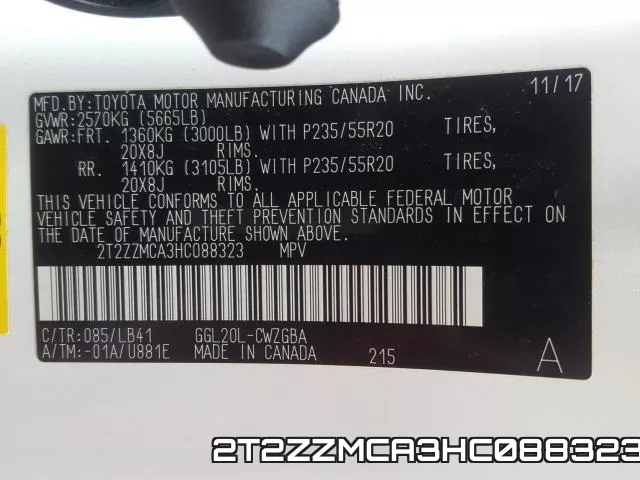 2T2ZZMCA3HC088323 фото 2