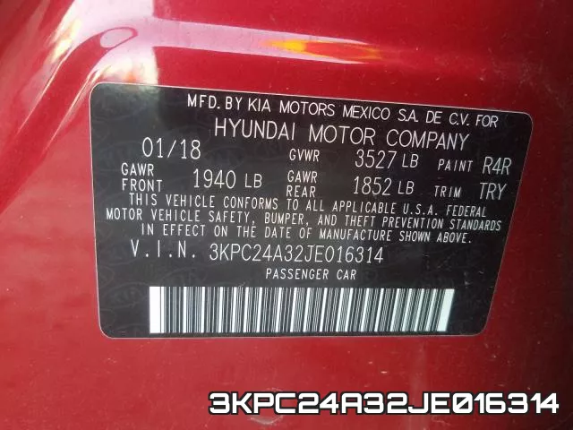 3KPC24A32JE016314 фото 2