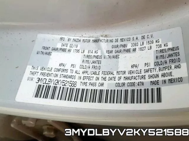 3MYDLBYV2KY521588 фото 2