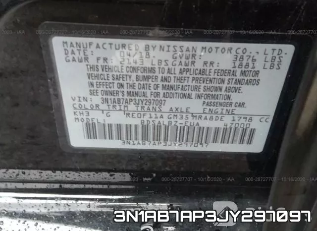 3N1AB7AP3JY297097 фото 10