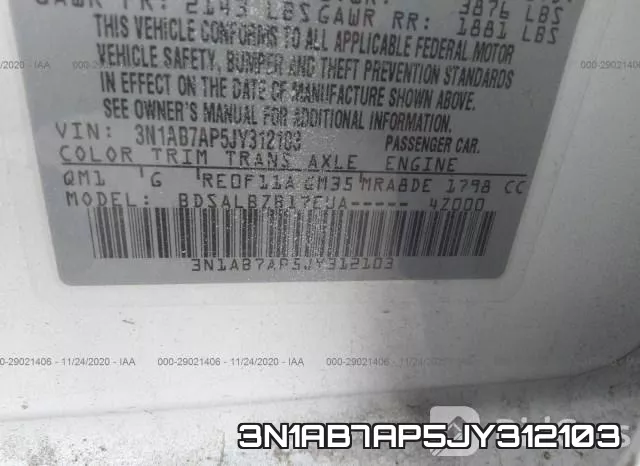 3N1AB7AP5JY312103 фото 8